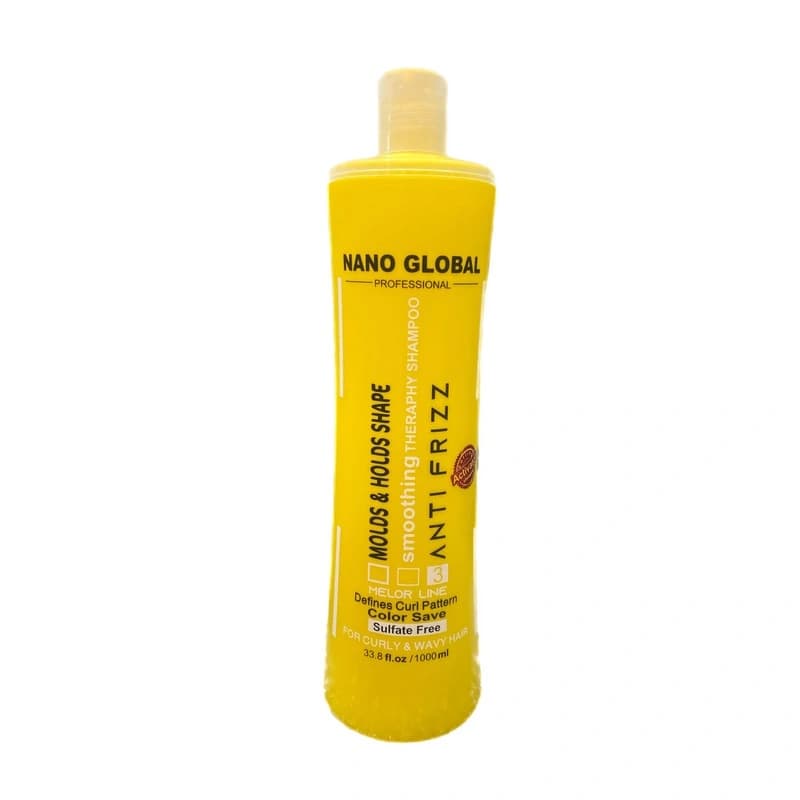 شامپو کراتین زرد نانو گلوبال فاقد سولفات Anti-frizz — تصویر ۳