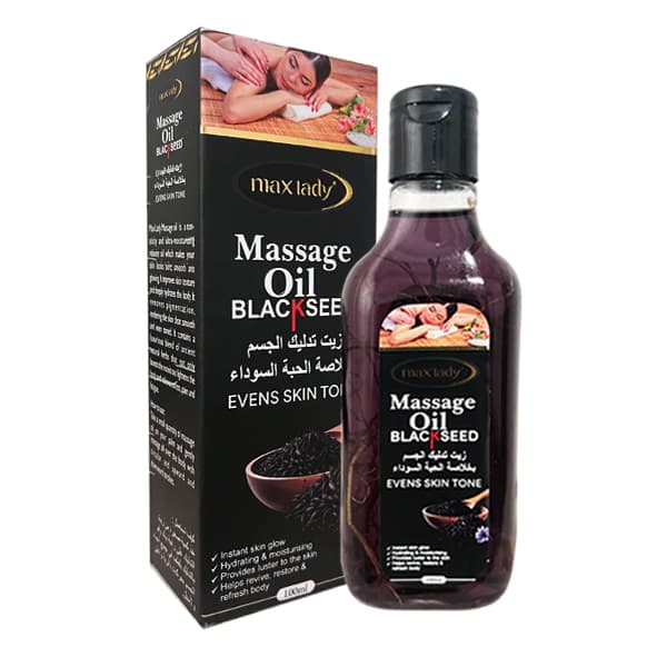 روغن ماساژ مکس لیدی سیاه‌دانه Max Lady Blackseed | درخشان‌کننده و آبرسان پوست