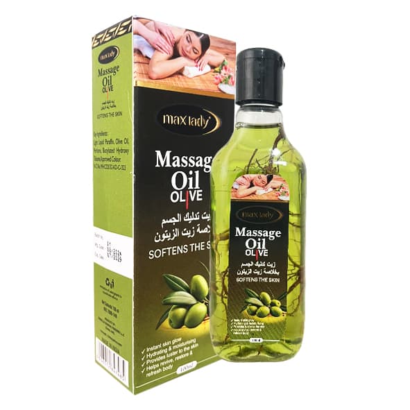 روغن ماساژ مکس لیدی زیتون Max Lady Olive | نرمکننده و درخشانکننده پوست