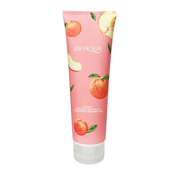 اسکراب و نمک بدن بیوآکوا مدل Peach Hexapeptide | پاک‌کننده عمیق و نرم‌کننده پوست — تصویر ۳
