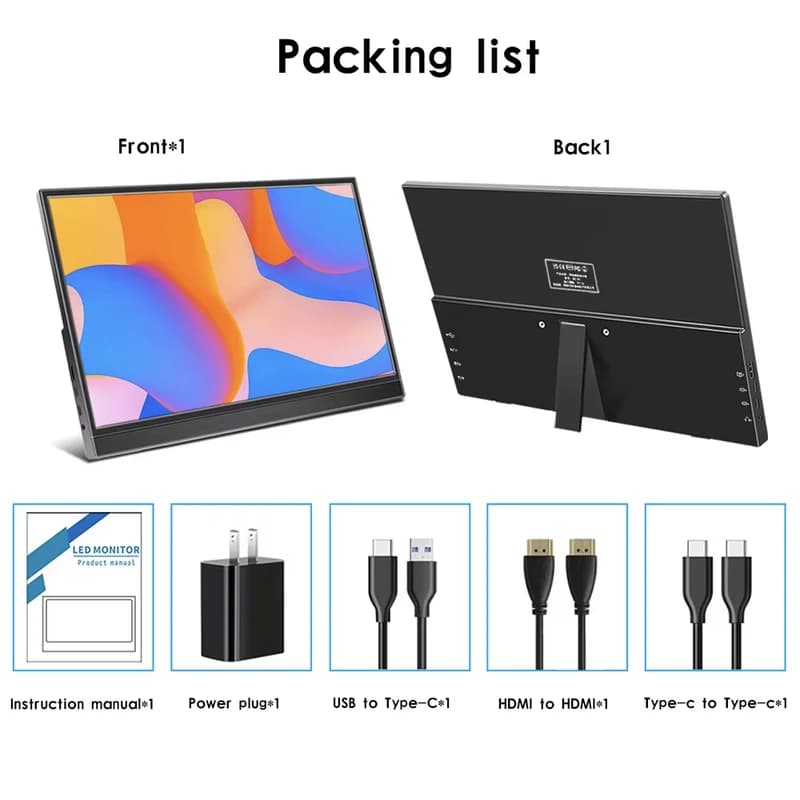 مانیتور لمسی قابل حمل مدل 16FHD-TouchScreen-P سایز 16 اینچ — تصویر ۱۰