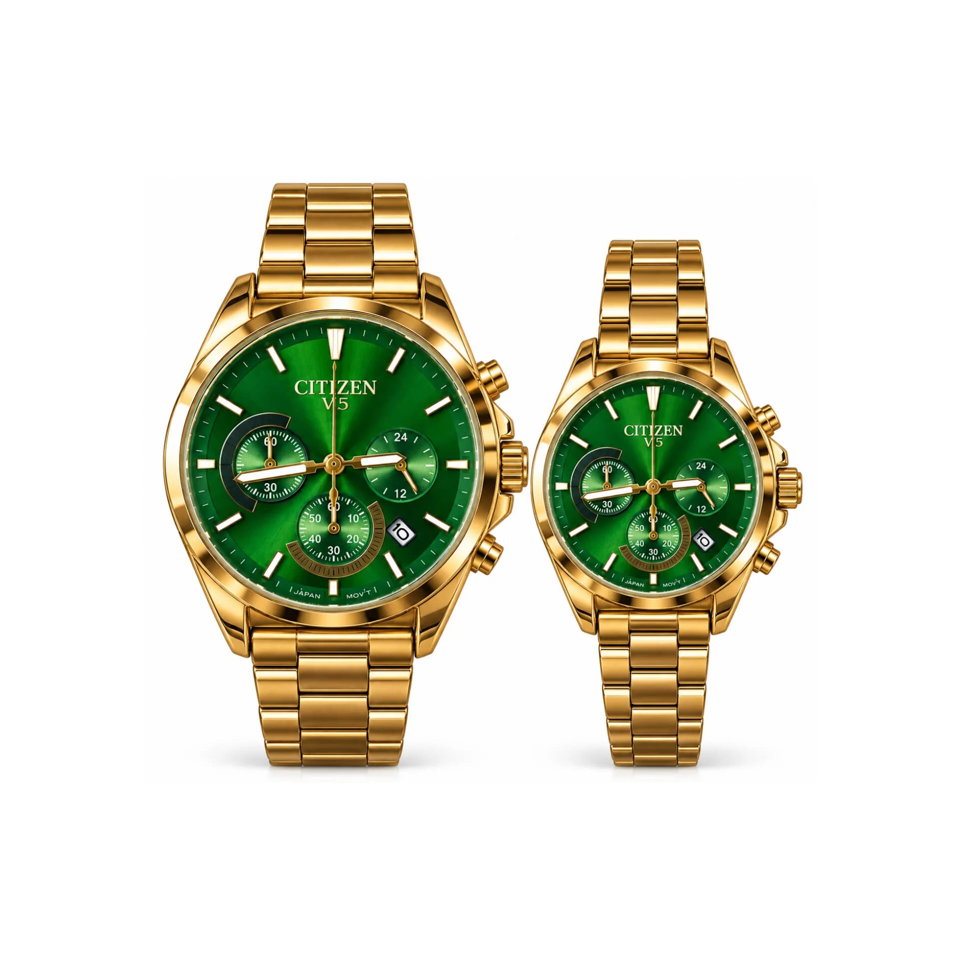 ساعت ست CITEZEN مدل1007 G رنگ GOLD GREEN — تصویر ۳