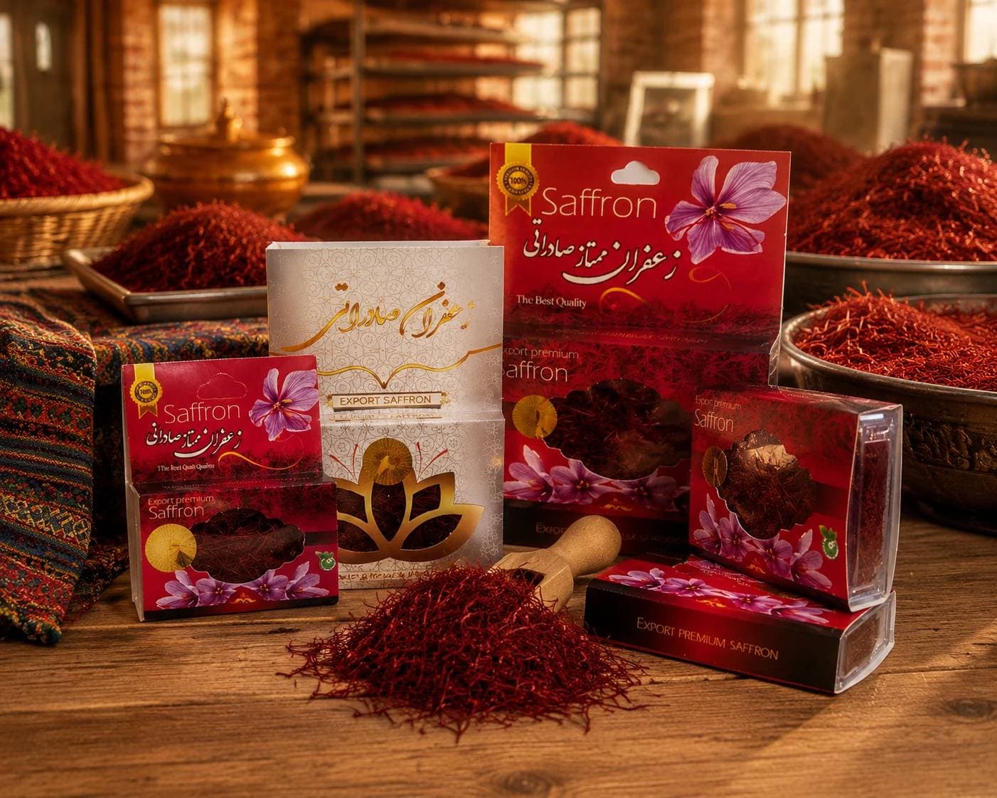 زعفران سوپر نگین قوطی کریستالی نیم مثقال – صادراتی — تصویر ۲