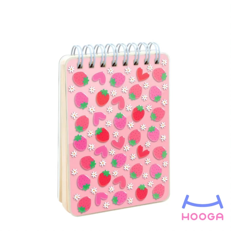 دفترچه یادداشت جلد شیشه‌ای طرح توت فرنگی — تصویر ۵