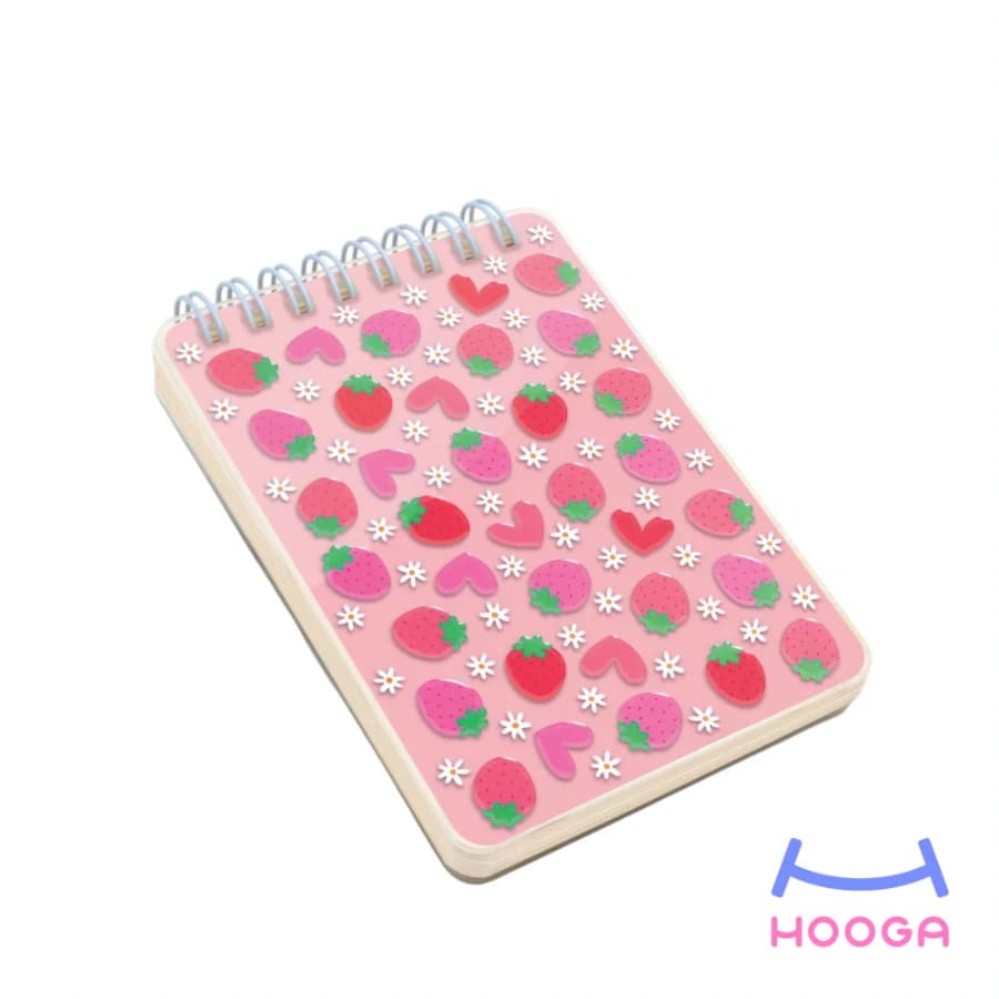 دفترچه یادداشت جلد شیشه‌ای طرح توت فرنگی — تصویر ۷