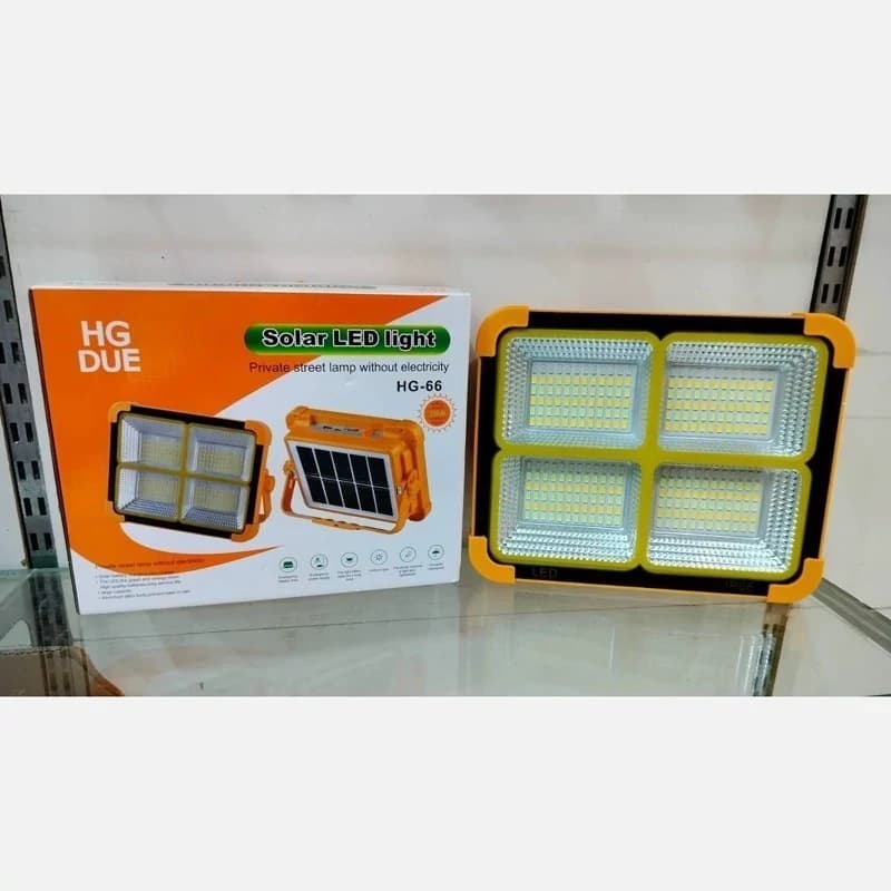 پروژکتور شارژی خورشیدی 300وات اصلی SOLAR LED LIGHT HG-66