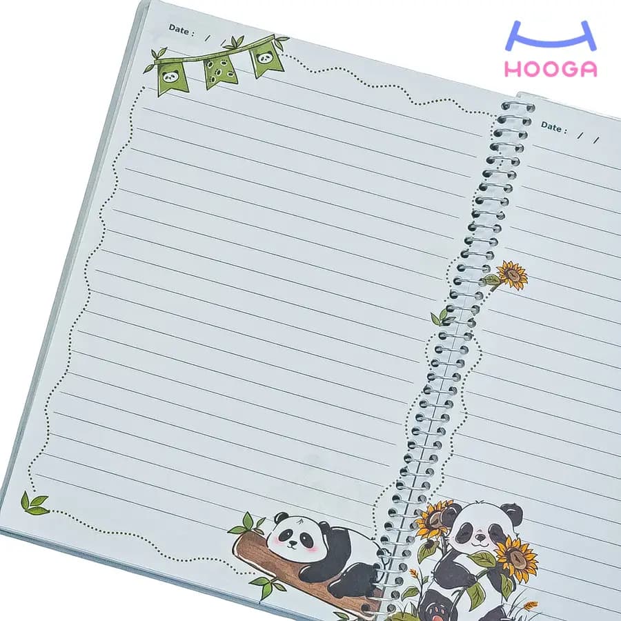دفتر مشق مجلد 60 برگ حاشیه دار طرح پاندا — تصویر ۸