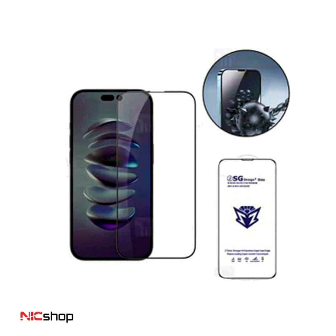 محافظ صفحه نمایش فول SG مناسب گوشی iPhone 14 Pro Max — تصویر ۳