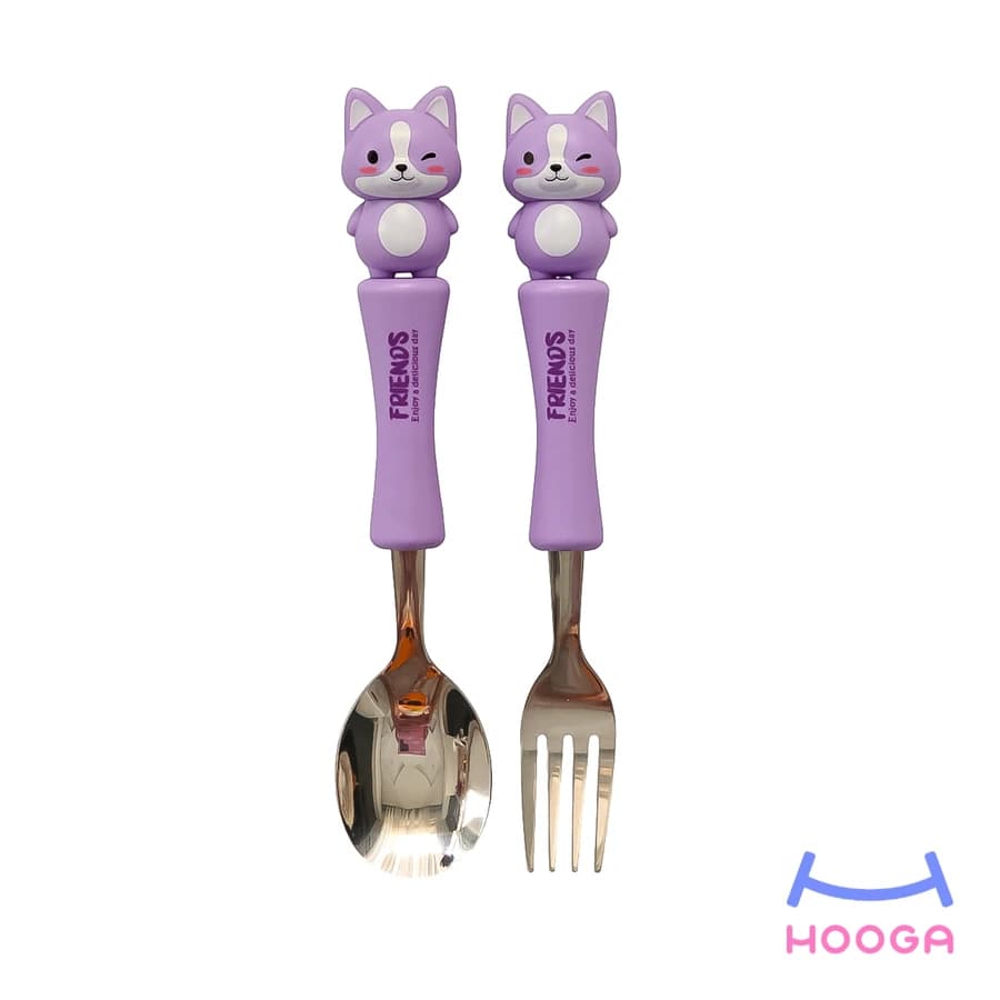 قاشق و چنگال طرح روباه یاسی