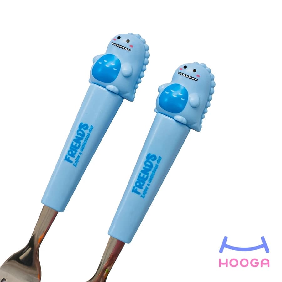 قاشق و چنگال طرح دایناسور آبی — تصویر ۱۲
