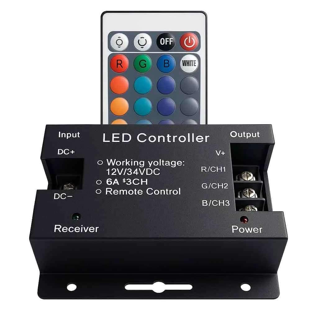 ریموت کنترلر 24 آمپر RGB