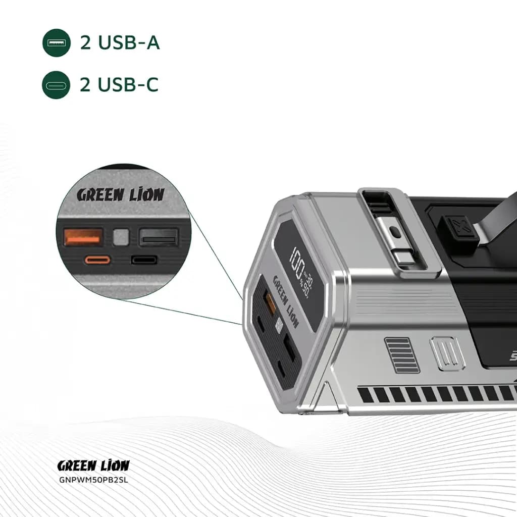 پاوربانک پاورمکس 22.5 وات گرین Green Power Max 22.5W 50000mAh PowerBank — تصویر ۶