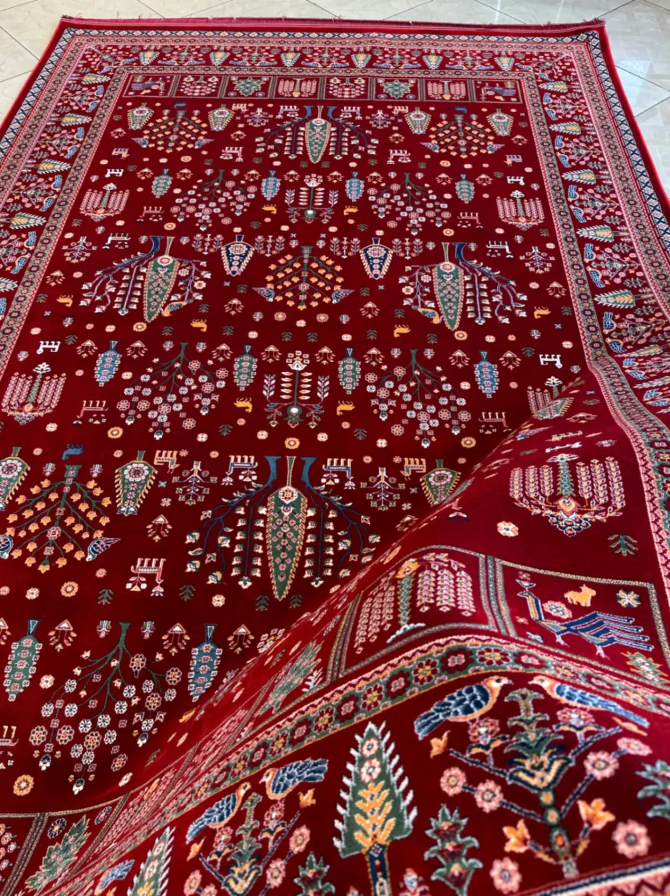 فرش تهران طرح باغ شیدا لاکی کد LP — تصویر ۹
