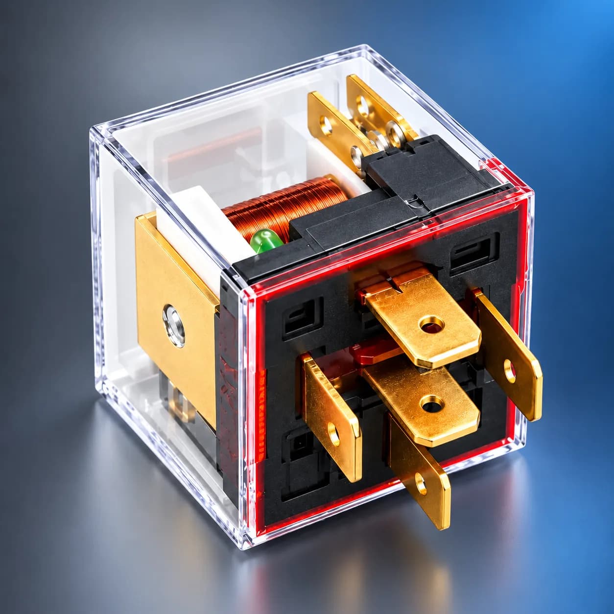 رله پنج فیش شیشه ای آفتامات 100 آمپر DC 12V مدل DABYON اصلی — تصویر ۵
