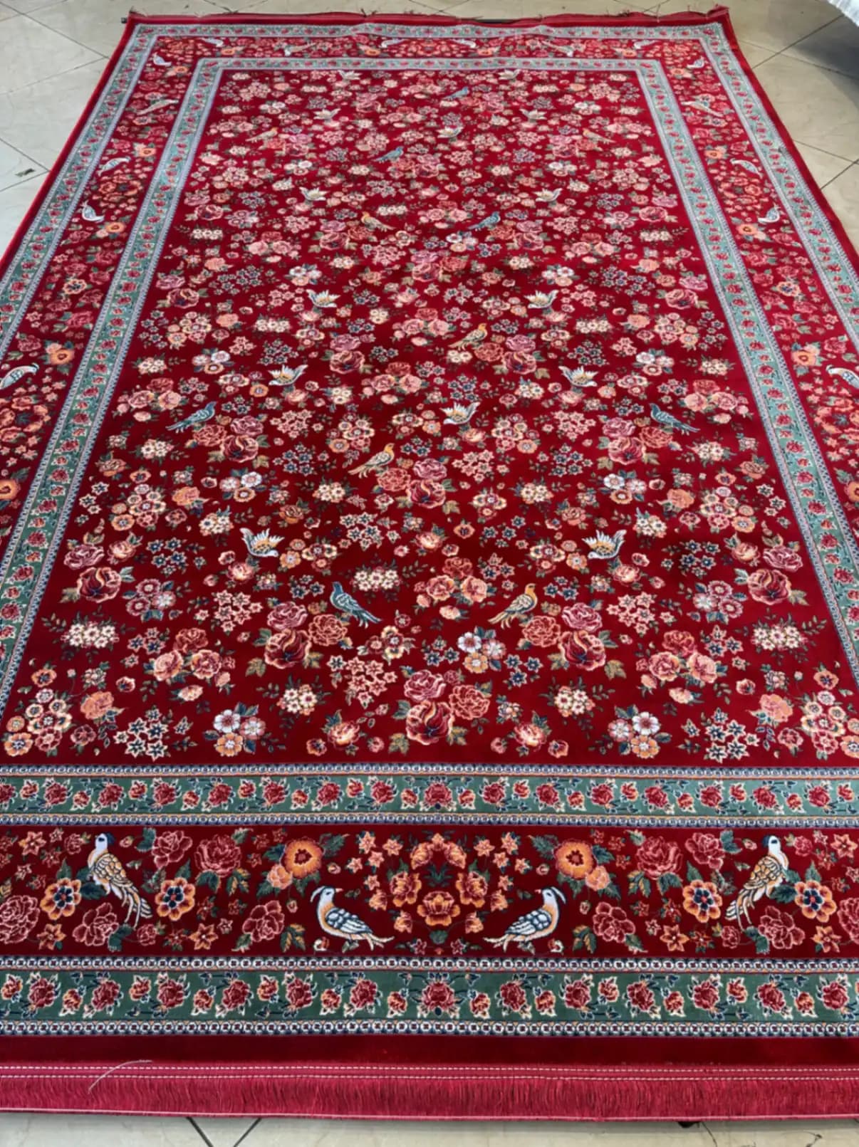 فرش تهران طرح باغ گل لاکی کدlg