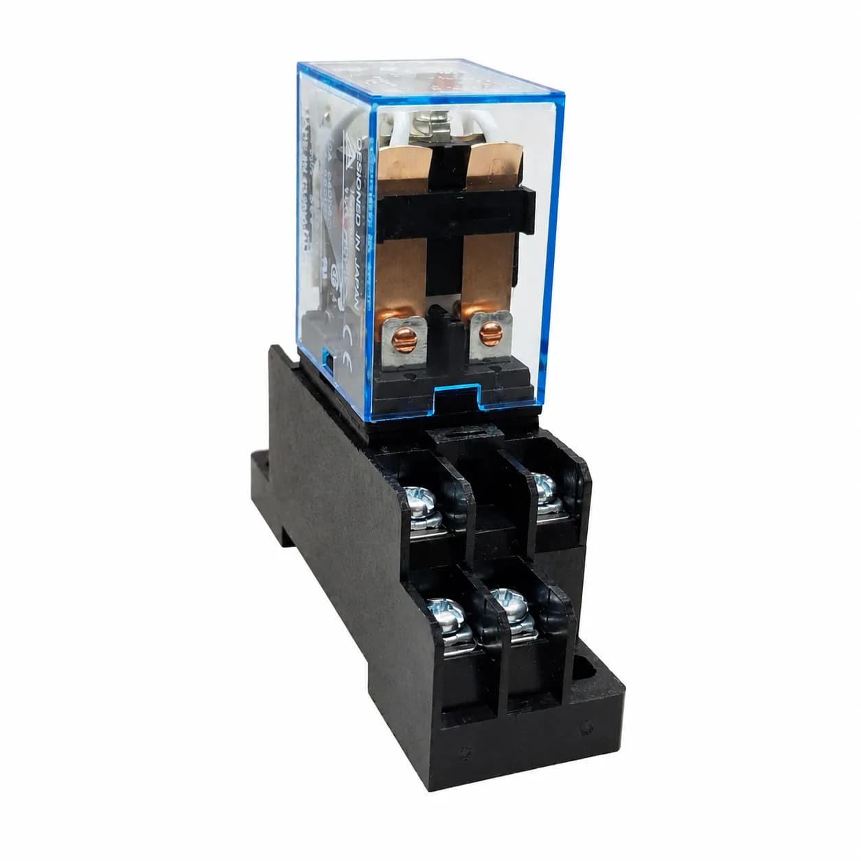 رله با سوکت امرون 8 پایه 240 ولت 10 آمپر مدل Omron LY2N-J with ptf08