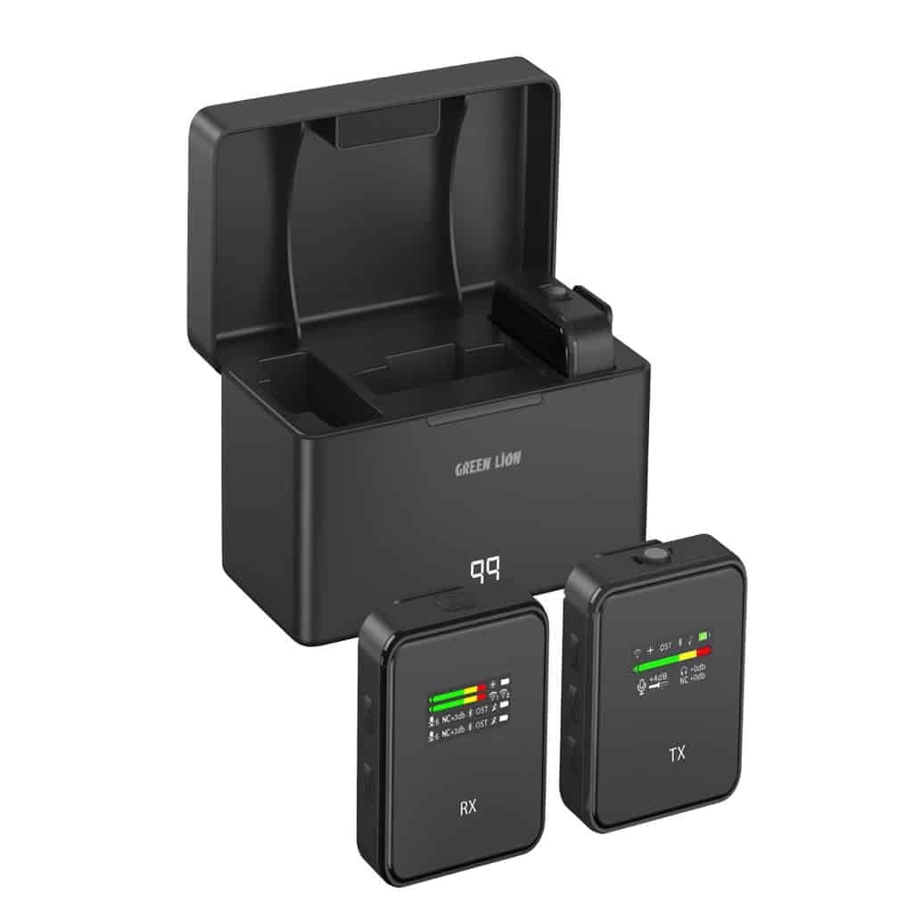 میکروفن 2کاربره بی سیم مدل جی ال ام حرفه ای گرین GLM-PROFESSIONAL – رنگ مشكی — تصویر ۳
