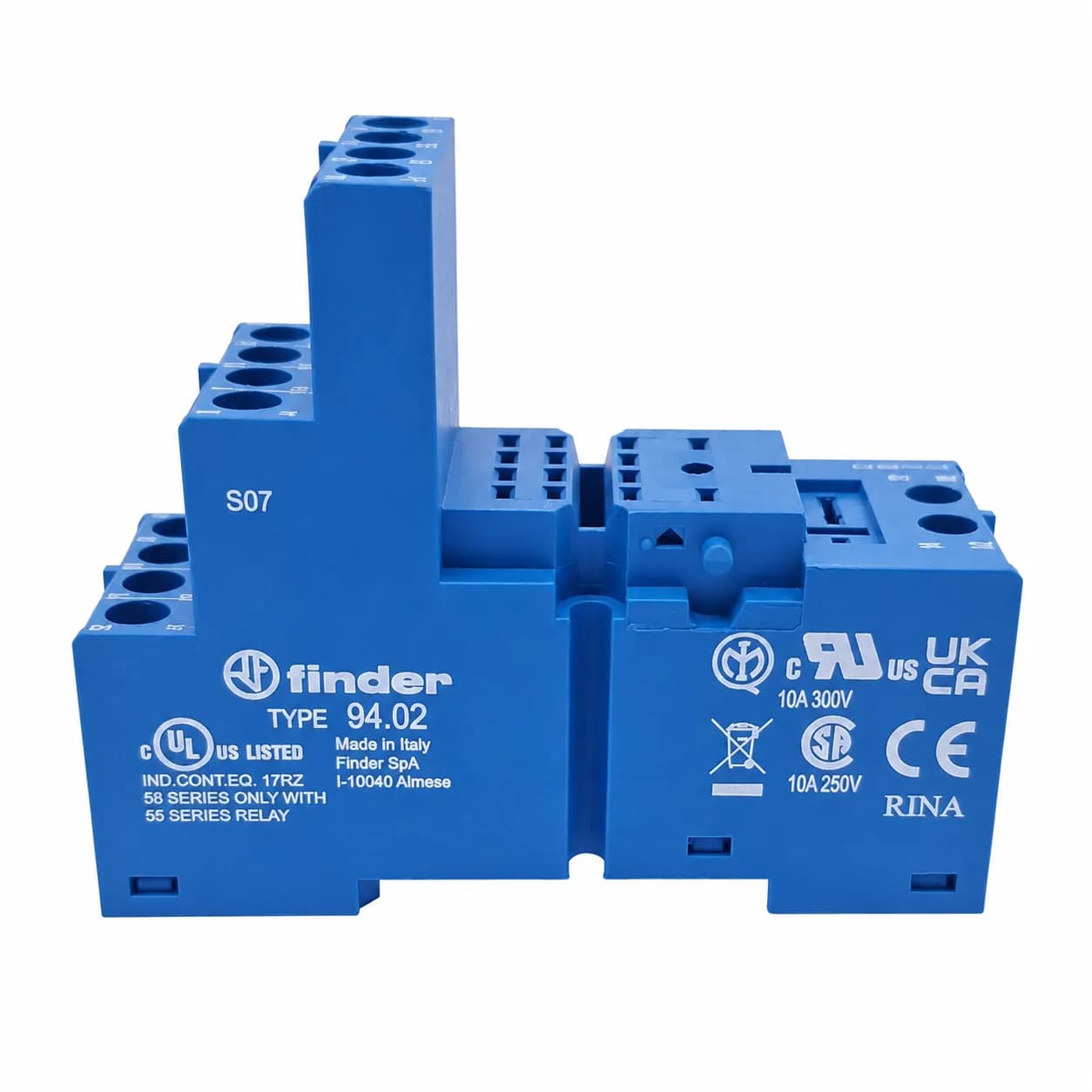 سوکت رله فیندر اصلی 250 ولت 14 پایه مدل Finder 94.02 — تصویر ۲