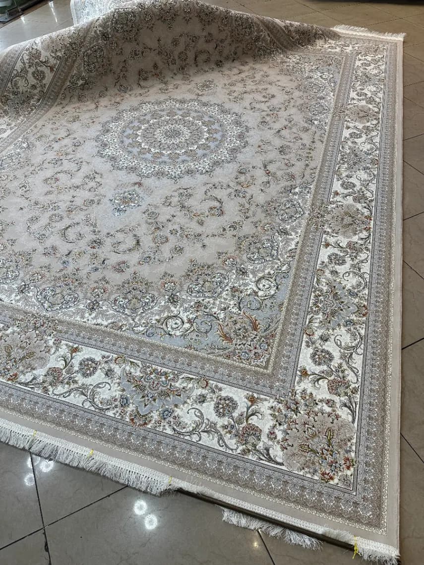 فرش گلستان تبریز طرح اصفهان بژ کد4510 — تصویر ۱۱