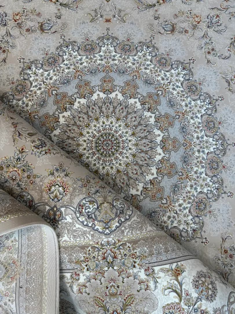 فرش گلستان تبریز طرح اصفهان بژ کد4510 — تصویر ۷