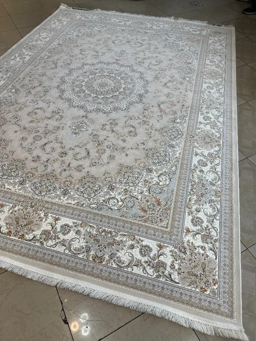 فرش گلستان تبریز طرح اصفهان بژ کد4510 — تصویر ۳
