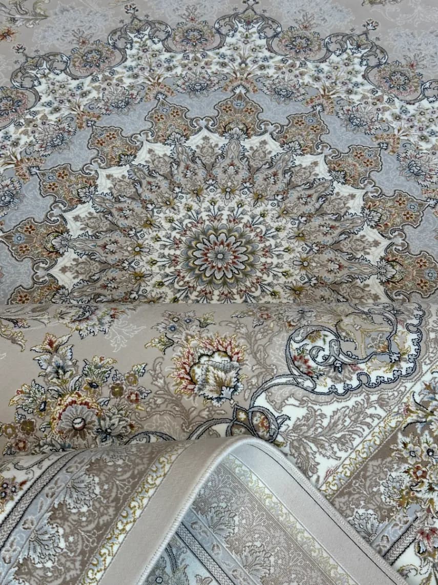 فرش گلستان تبریز طرح اصفهان بژ کد4510 — تصویر ۶