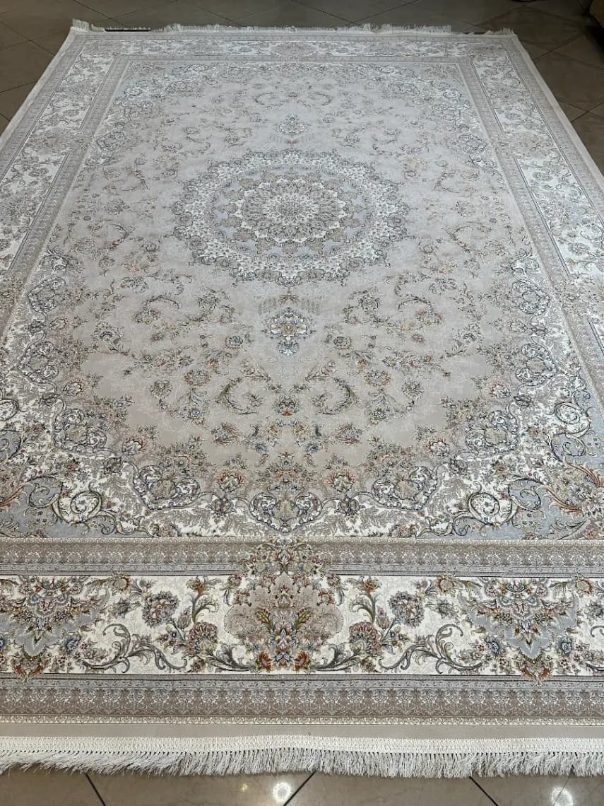 فرش گلستان تبریز طرح اصفهان بژ کد4510 — تصویر ۲