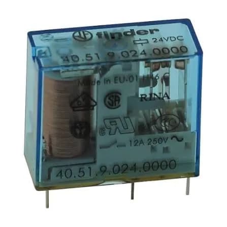 رله فیندر ۱ کنتاکت ۱۲ آمپر ۲۴ ولت DC مدل FINDER 40.51.90.24.0000