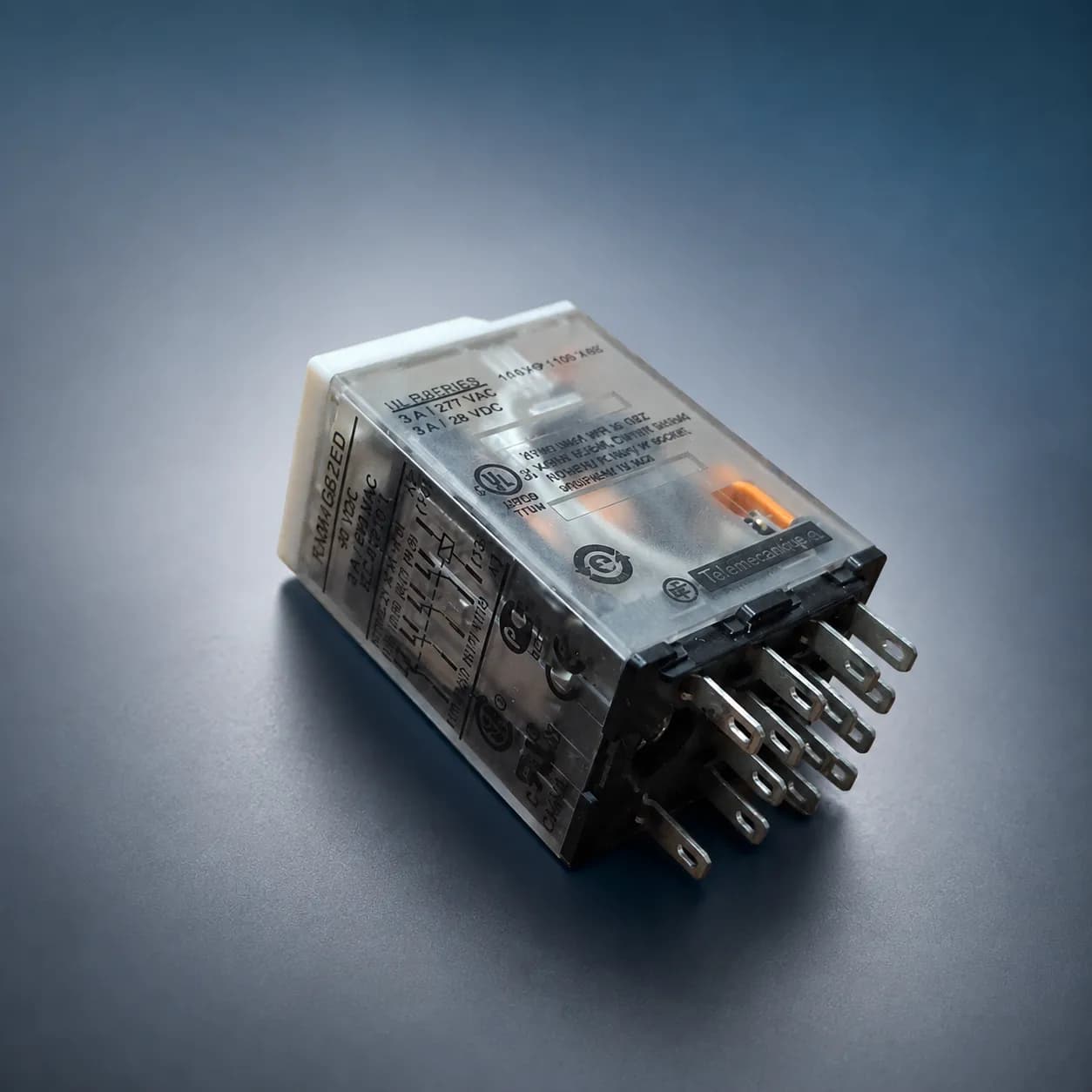 رله اشنایدر شیشه ای 14 پایه 3 آمپر 48 ولت Schneider Relay RXM4GB2ED DC — تصویر ۴
