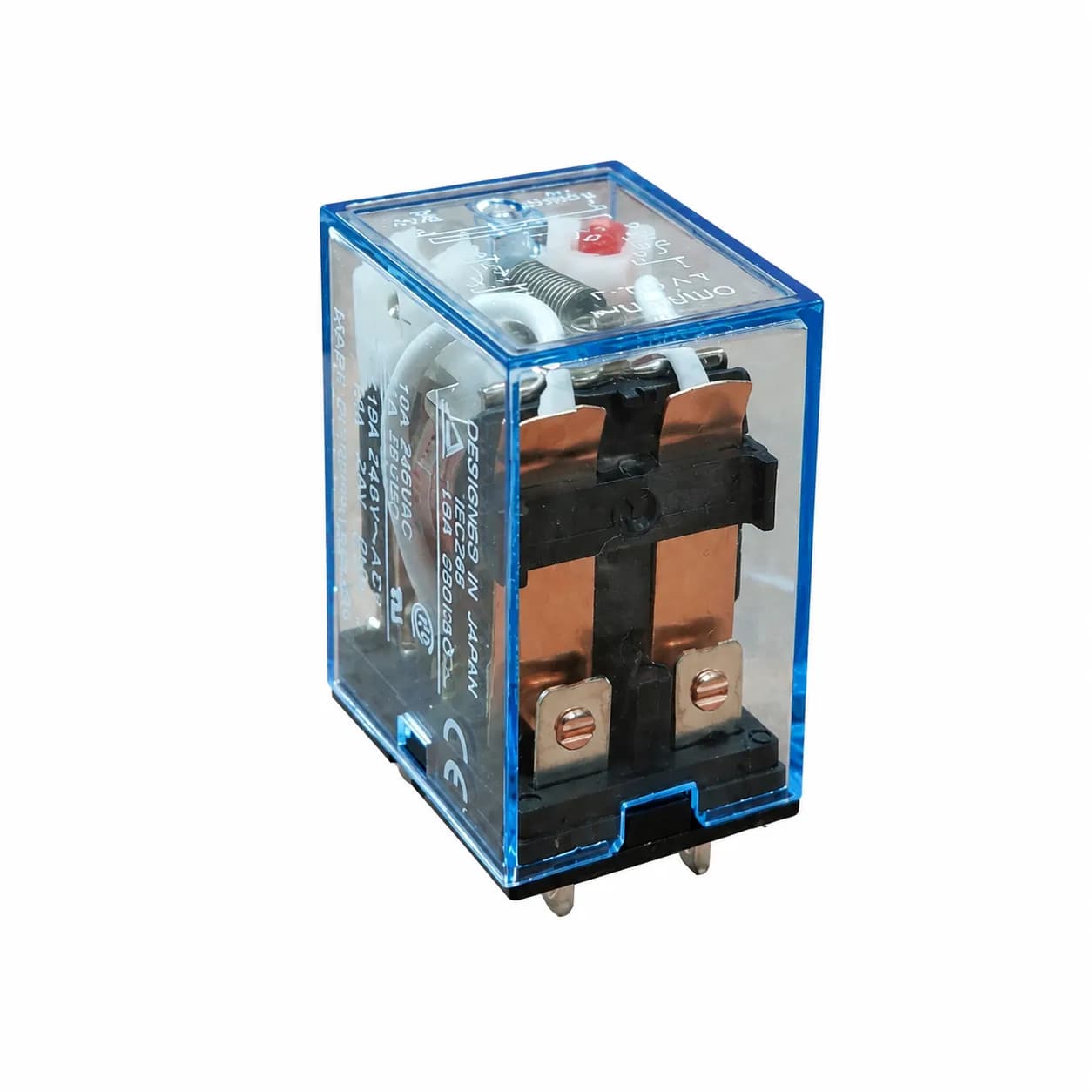 رله امرون شیشه ای 8 پایه 10 آمپر 220 ولت Omron Relay MY2N-J