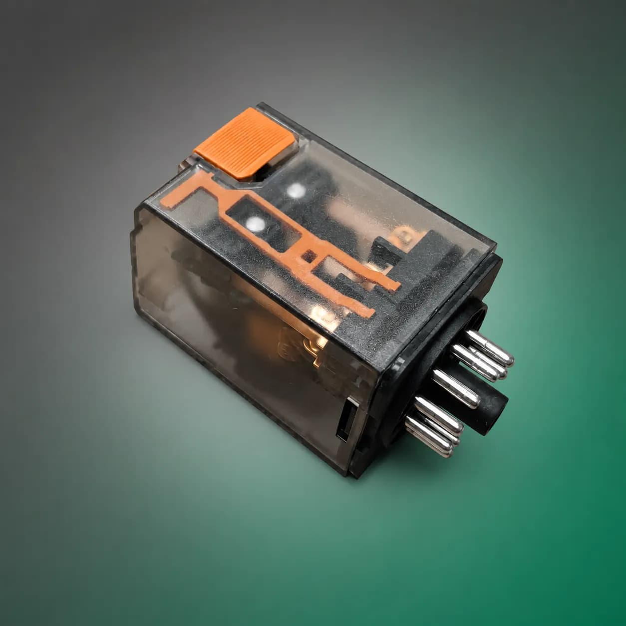 رله شراک شیشه ای 8 پایه گرد 10 آمپر 220 ولت Schrack Relay MT321012 — تصویر ۱۱