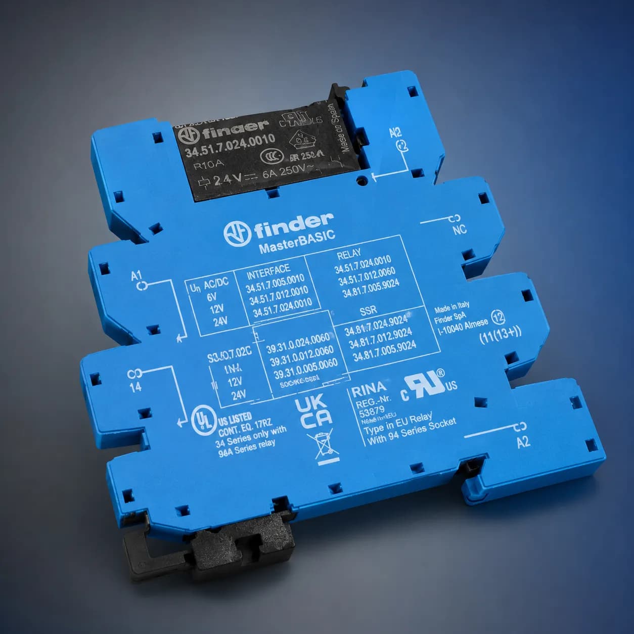 رله سوکت دار فیندر Finder Relay | Socket 39.11.0.024 رله همراه با سوکت — تصویر ۳
