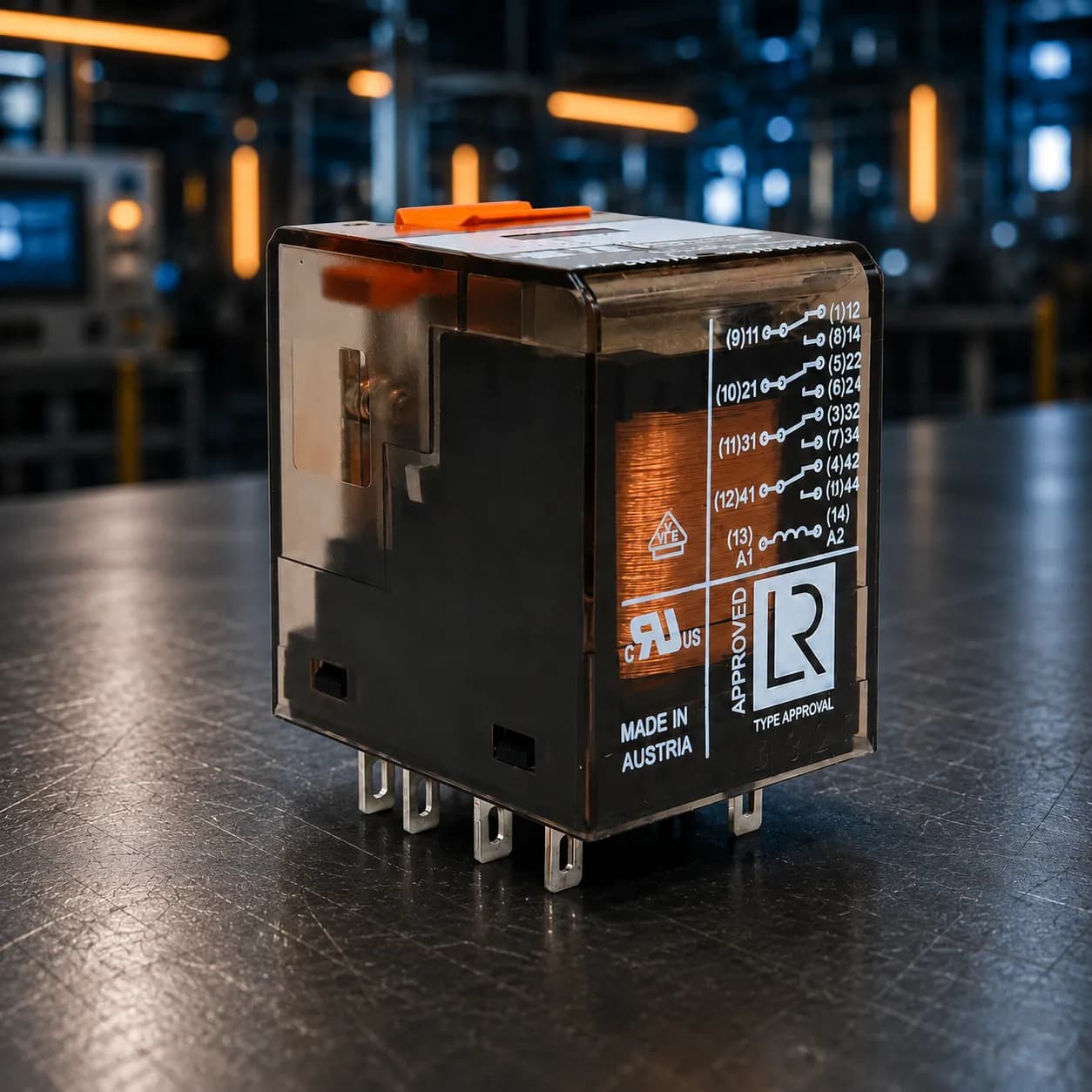 رله شراک شیشه‌ای 14 پایه 230 ولت 6 آمپر Relay Schrack PT570730 — تصویر ۸