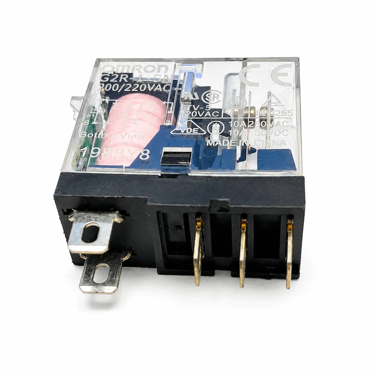 رله امرون شیشه‌ای ۵ پایه ۲۲۰ ولت 10 آمپر Omron G2R-1-SN — تصویر ۵