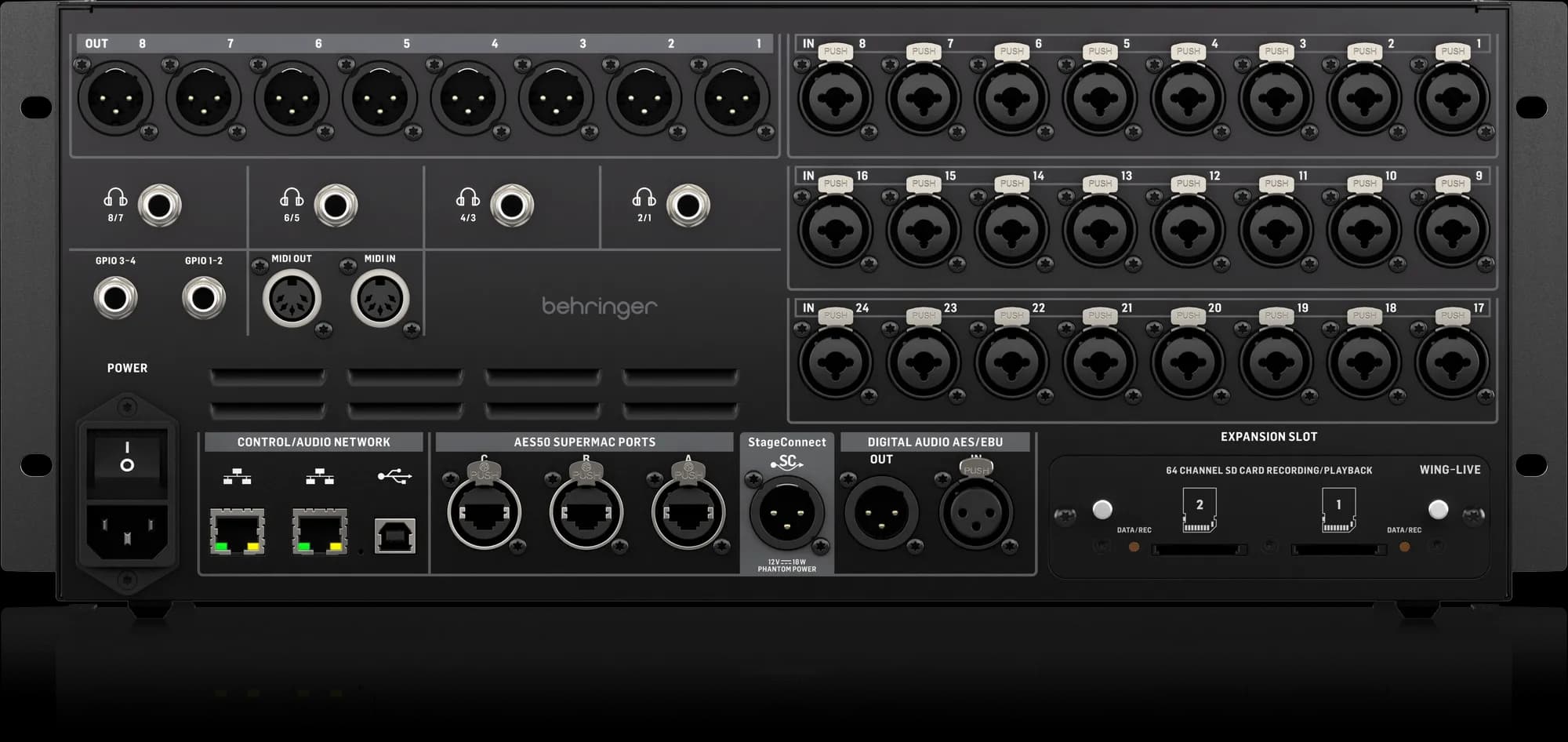 میکسر دیجیتال Wing Rack برند Behringer — تصویر ۲
