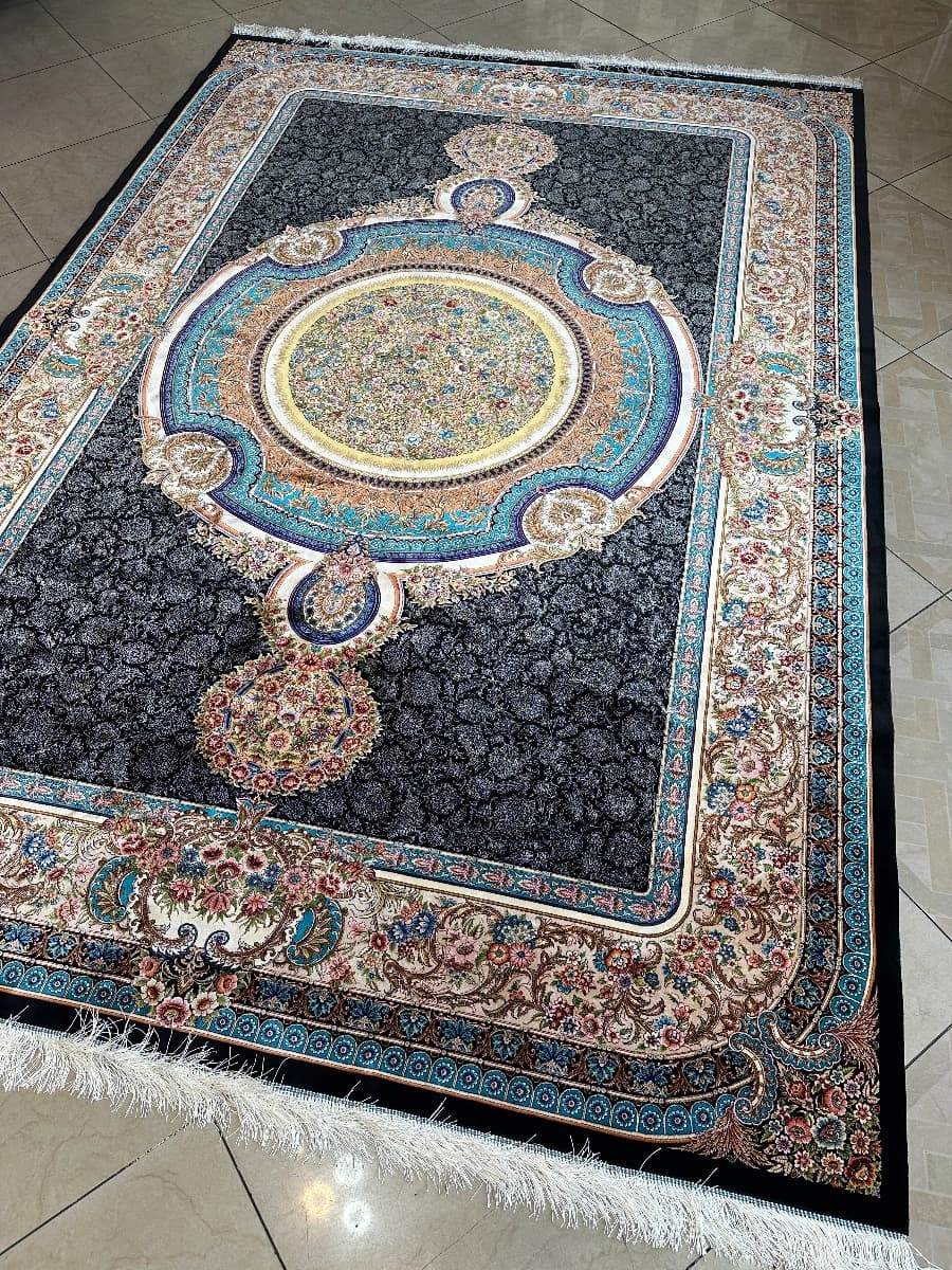 فرش ابریشم طرح فرانسوی کد6666 — تصویر ۴