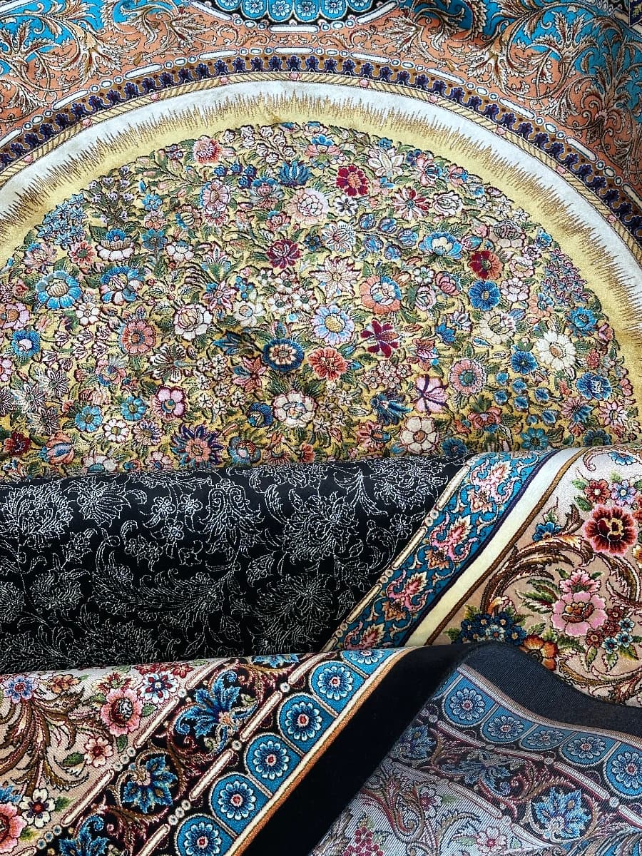 فرش ابریشم طرح فرانسوی کد6666 — تصویر ۷