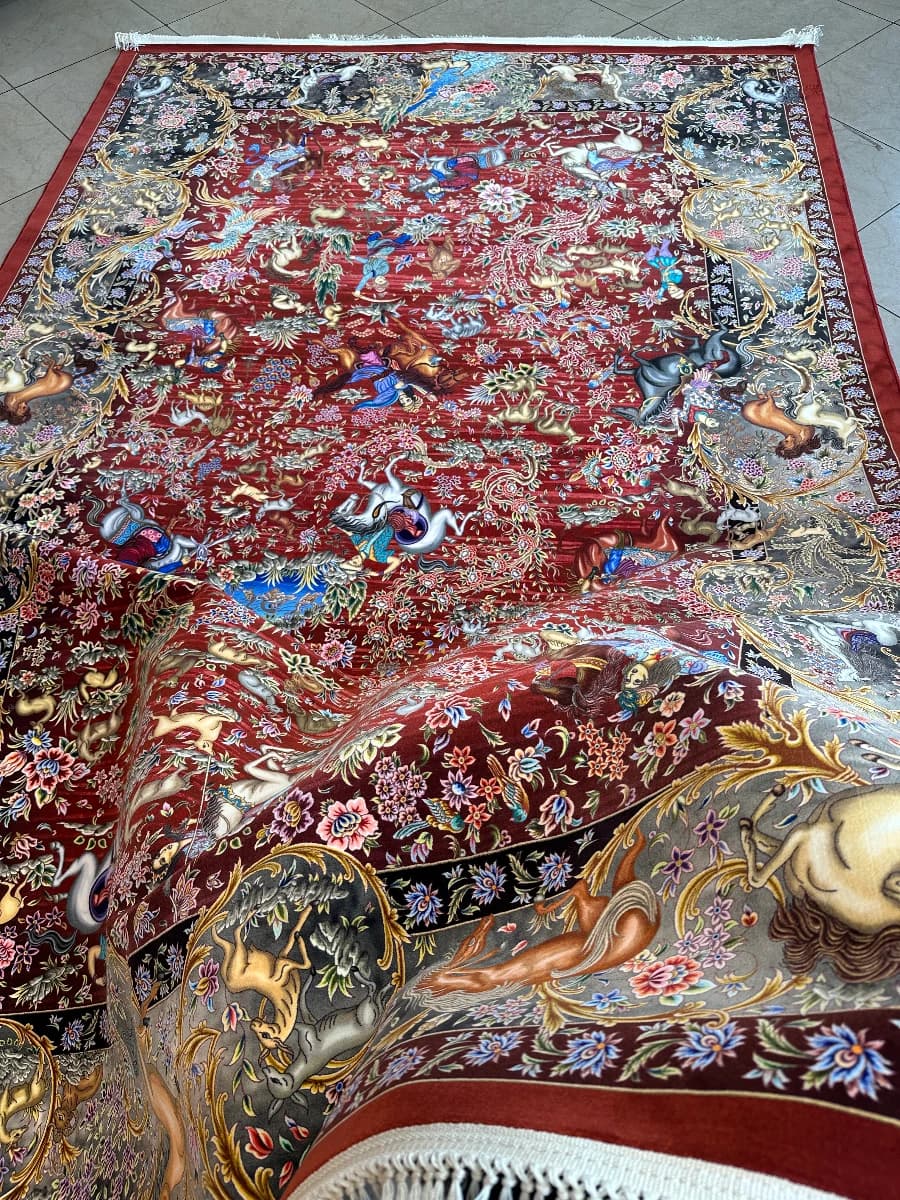 فرش طرح شکارگاه لاکی کد1676191 — تصویر ۴