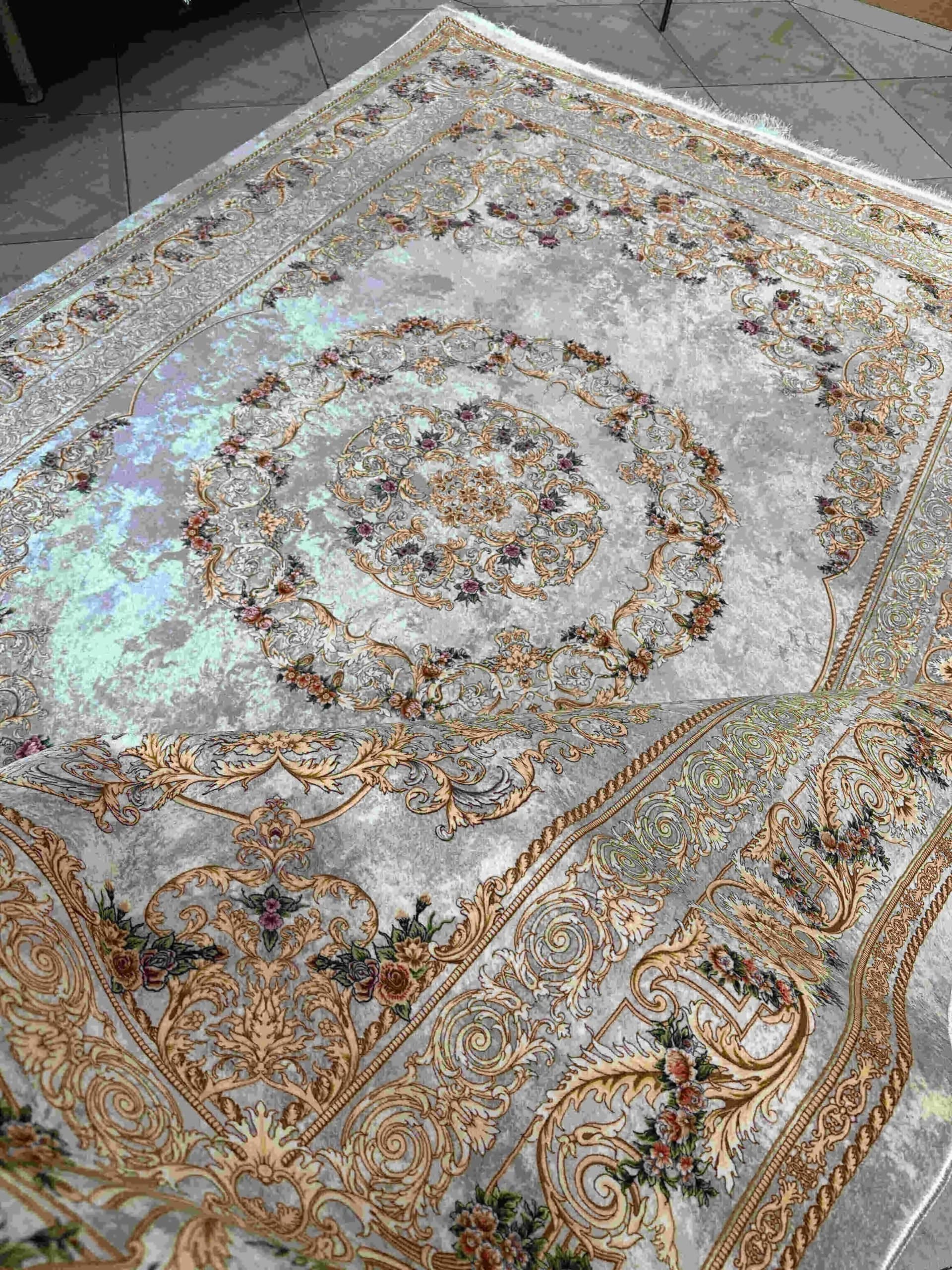 فرش vip نقشه عروس کرم کد5019 — تصویر ۹
