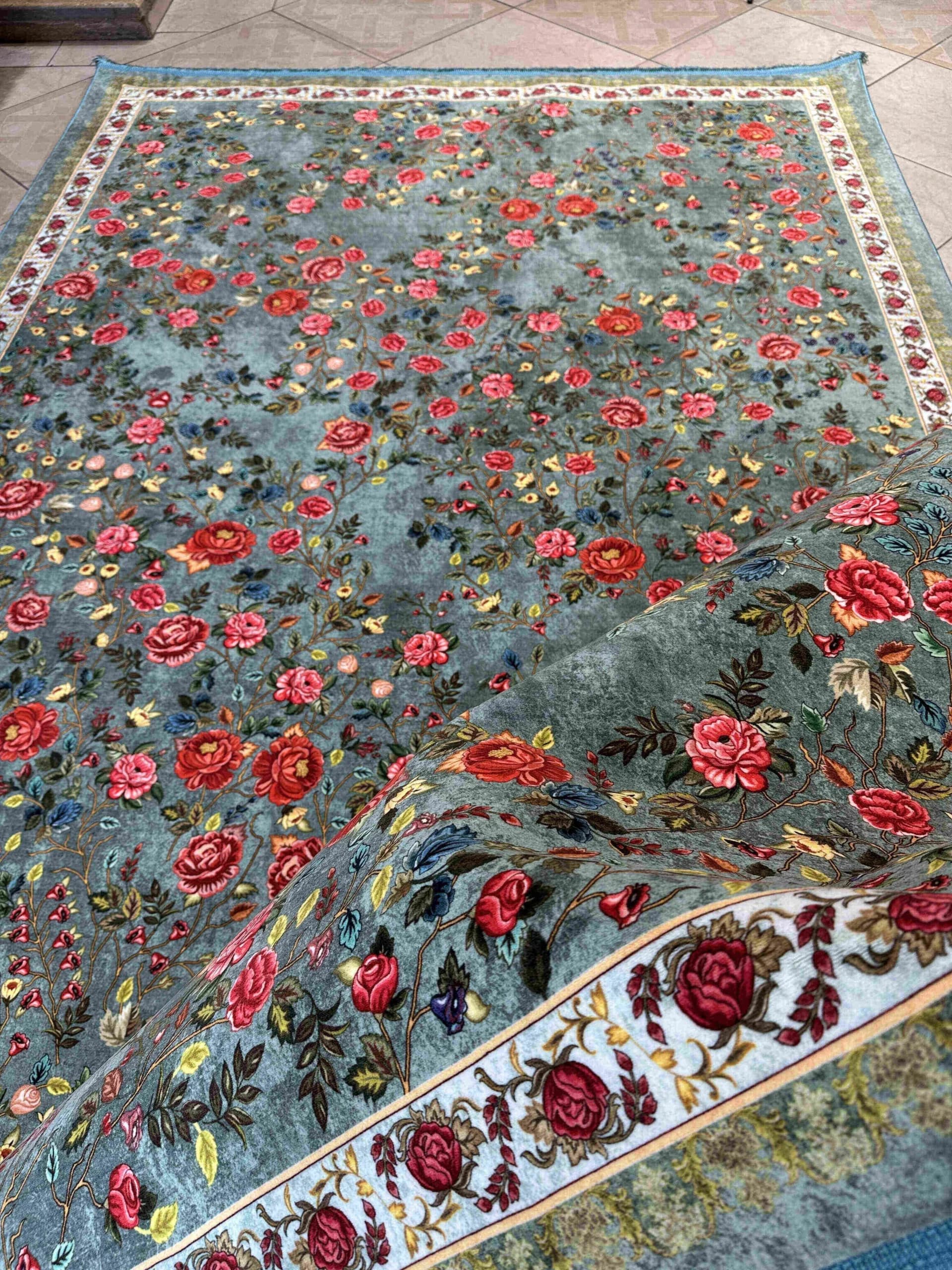 فرش vip نقشه گل بهار ماچا کد1154 — تصویر ۵