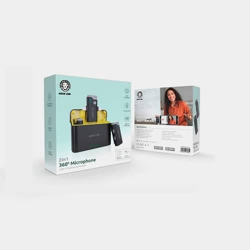 میکروفن بی سیم یقه ای گرین لاین مدل greenlion 360 3in1 تایپ سی و لایتنینگ — تصویر ۵