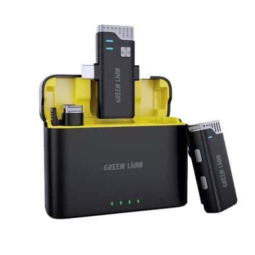 میکروفن بی سیم یقه ای گرین لاین مدل greenlion 360 3in1 تایپ سی و لایتنینگ