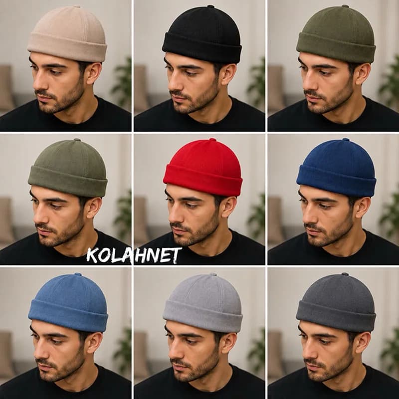 کلاه لئونی ساده رنگی کد 6316