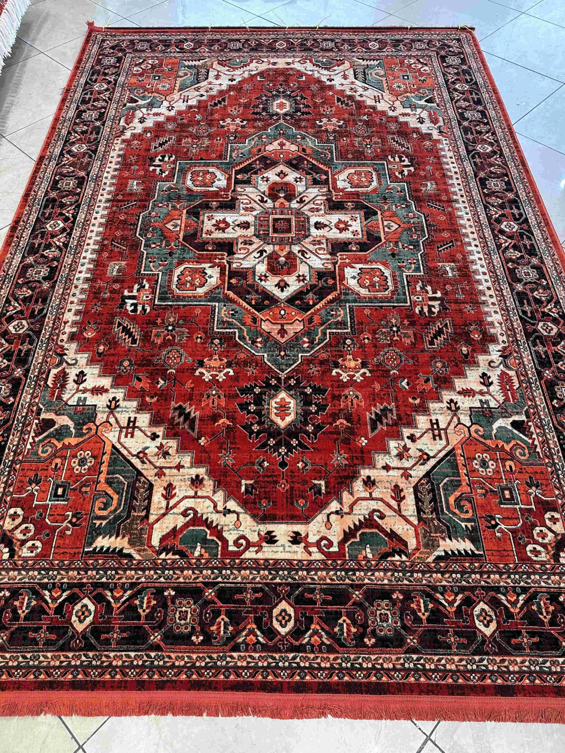 فرش طرح هریس لاکی کرم کد HM5124a — تصویر ۱۱