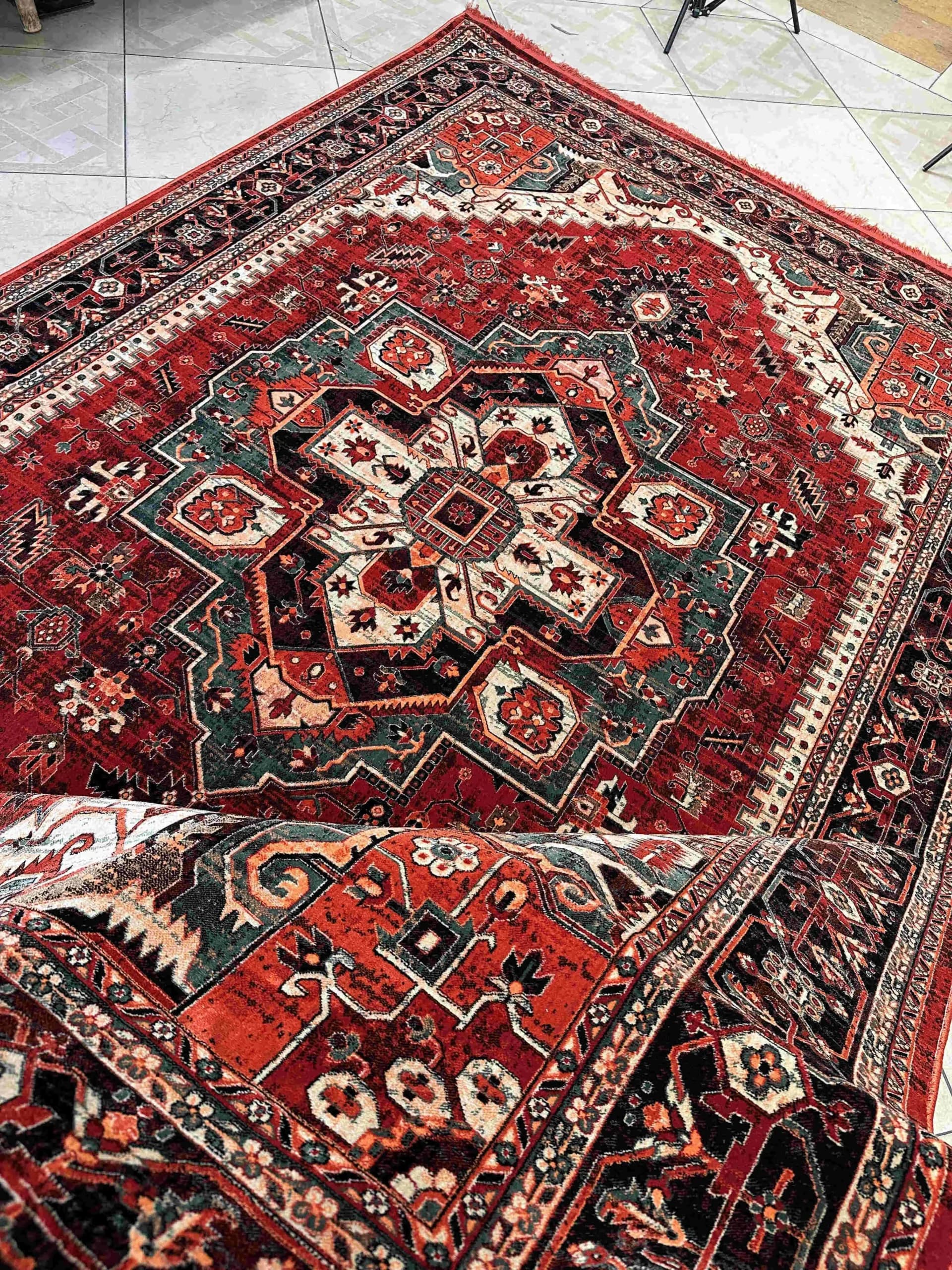 فرش طرح هریس لاکی کرم کد HM5124a — تصویر ۱۲