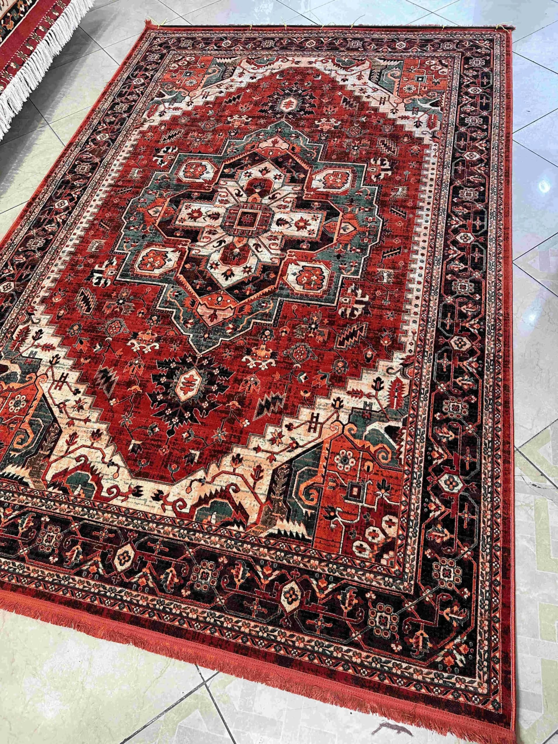 فرش طرح هریس لاکی کرم کد HM5124a — تصویر ۲