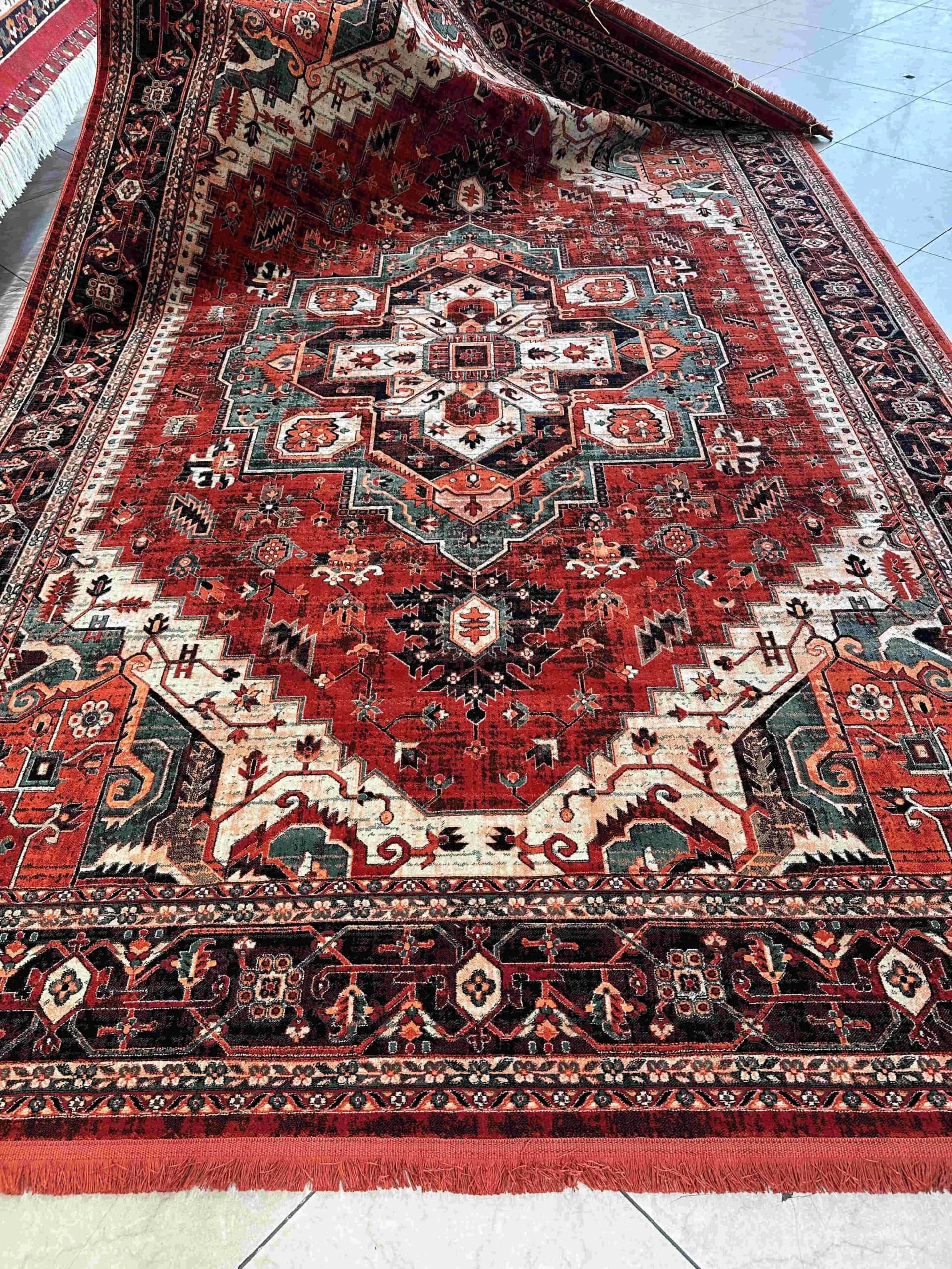 فرش طرح هریس لاکی کرم کد HM5124a — تصویر ۷