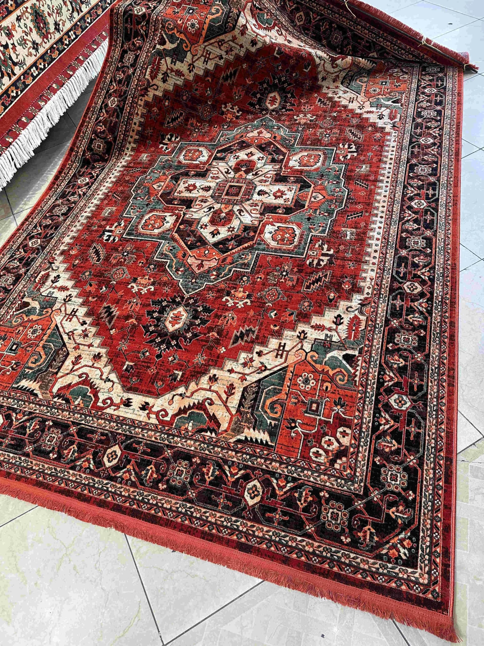 فرش طرح هریس لاکی کرم کد HM5124a — تصویر ۵