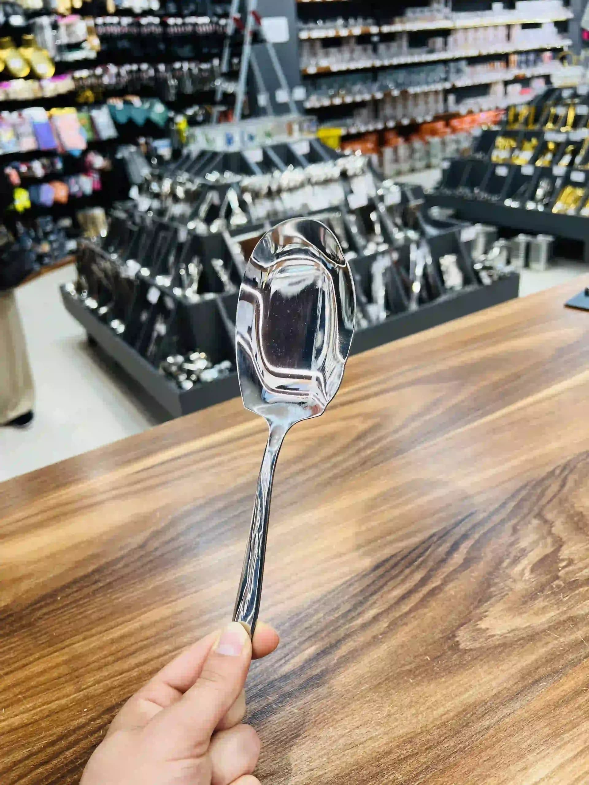 کفگیر دسته کوتاه یونیک SILVER — تصویر ۵
