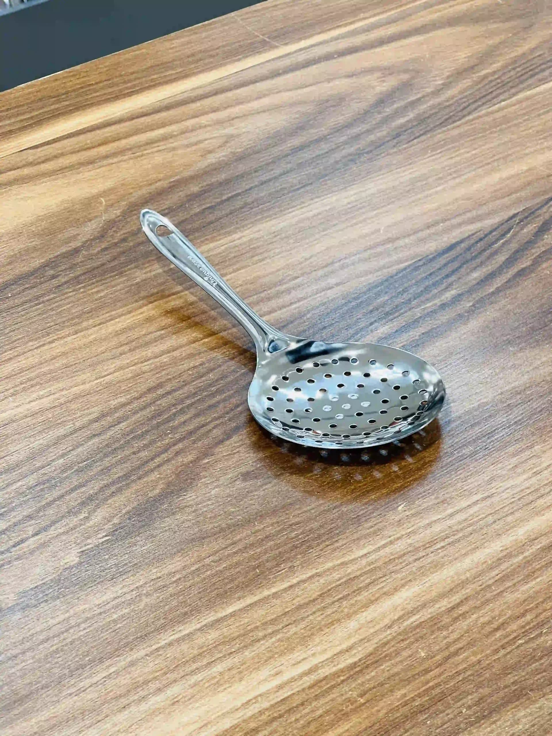 کفگیر سوراخ دار هندی یونیک SILVER — تصویر ۸